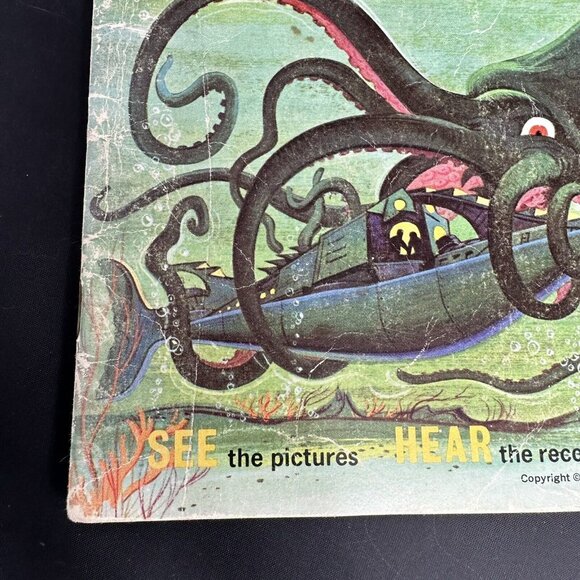 1971 Walt Disney 20,000 Leagues Under the Sea Book Jules Verne Book only NO RECO - Picture 4 of 13